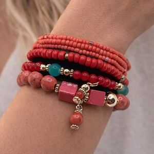 Brand New!! Beaded bracelet with charms bundle